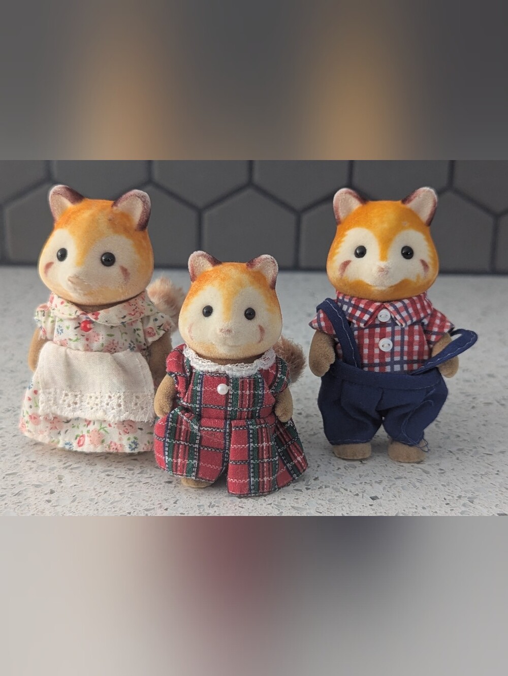 Vintage Calico Critters / Sylvanian Families Family Trio ❤️